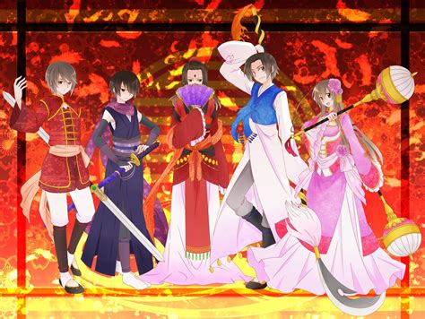 Axis Powers Hetalia Hong Kong Japan Taiwan South Korea Wallpaper 3322x2500 576363 Wallpaperup