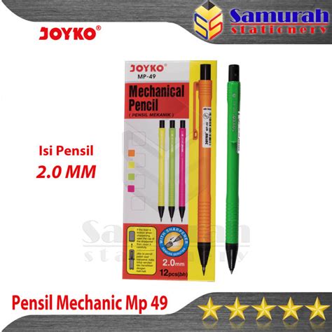 Pensil Mekanik Joyko Mp 49 20 Mm Mechanical Pencil Mp 49 Isi 20mm