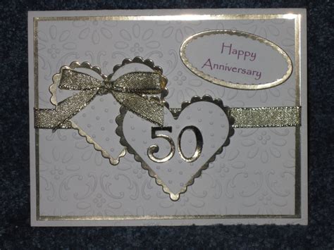 Stunning Large Top Range Golden Anniversary 50th Anniversary Greeting Card