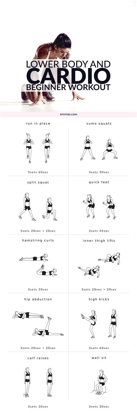 Lower Body And Cardio Beginner Workout Routine