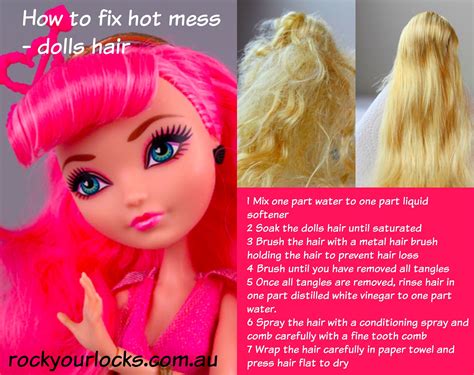 How To Fix Dolls Hair Doll Hair Fix Doll Hair Tree Change Dolls
