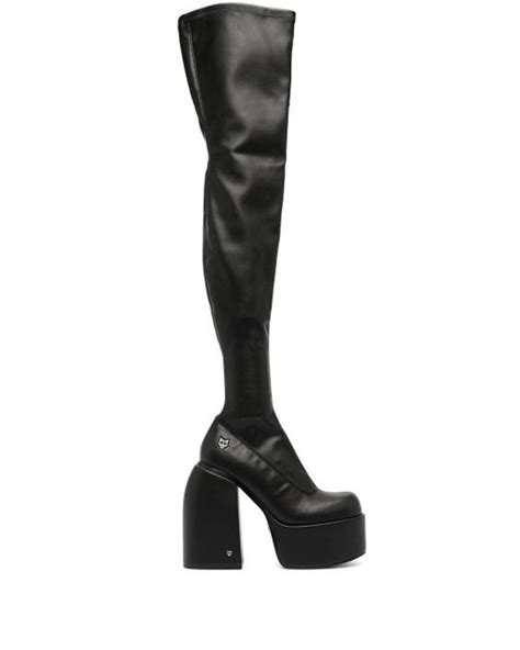 Naked Wolfe Juicy Thigh High Platform Boots In Black Lyst