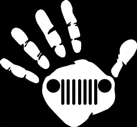 Jeep Hand Wave Die Cut Vinyl Car Window Decal Bumper Sticker Us Seller