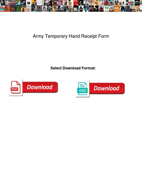 Fillable Online Army Temporary Hand Receipt Form Army Temporary Hand