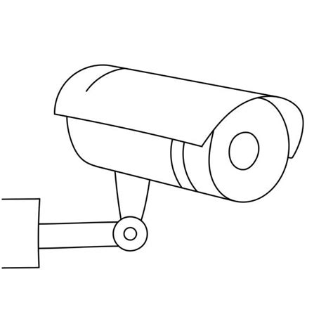 1100 Drawing Of The Security Camera Stock Illustrations Royalty Free