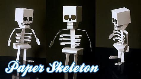 How To Make Paper Skeleton Diy Paper Craft For Kids Youtube