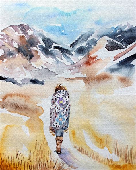 Wanderer Giclee Fine Art Print Of Watercolor Painting