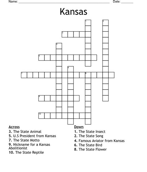 Kansas Crossword Wordmint