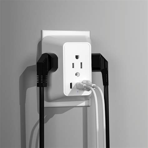 Lax Wall Plate Surge Protector Outlet Adapter With 3 Outlets 2 Usb C