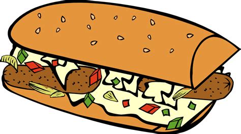 Onlinelabels Clip Art Fast Food Breakfast Sub Sandwich