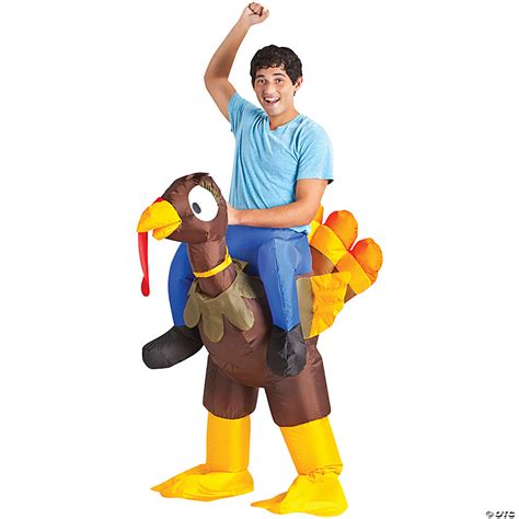 Adult Inflatable Turkey Rider Costume Halloween Express