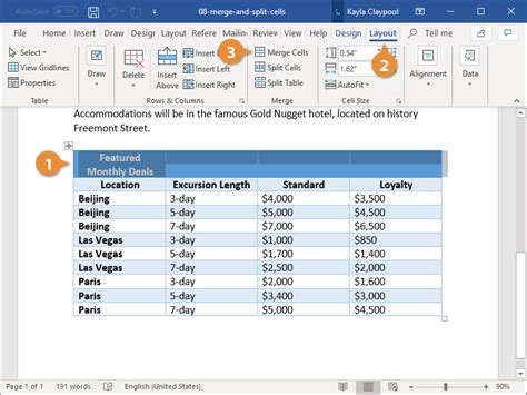 How To Merge Cells In Word Table Shortcut