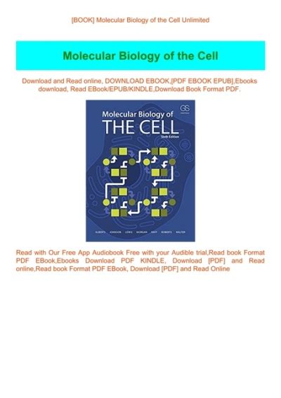 Book Molecular Biology Of The Cell Unlimited