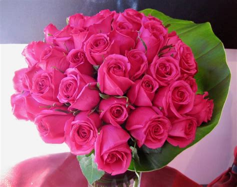 Luxury Hot Pink Roses Verdant Floral Studio