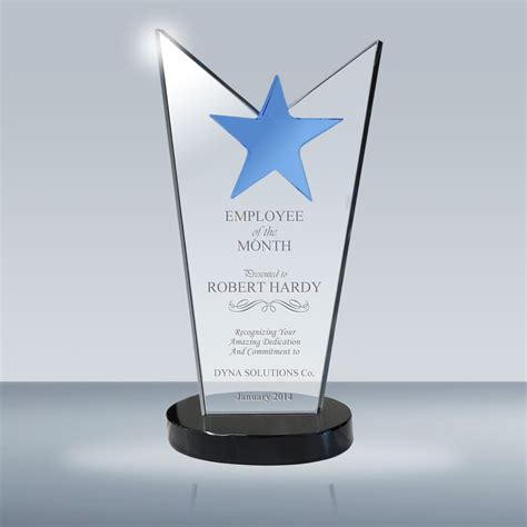 Employee Achievement Crystal Superstar Award 050 Goodcount 3d