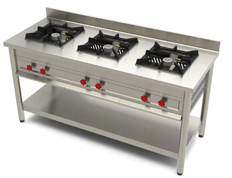 Manufacturer Lpg Commercial Kitchen Gas Burner Range For Hotel Restaurant And Canteen 3 Model