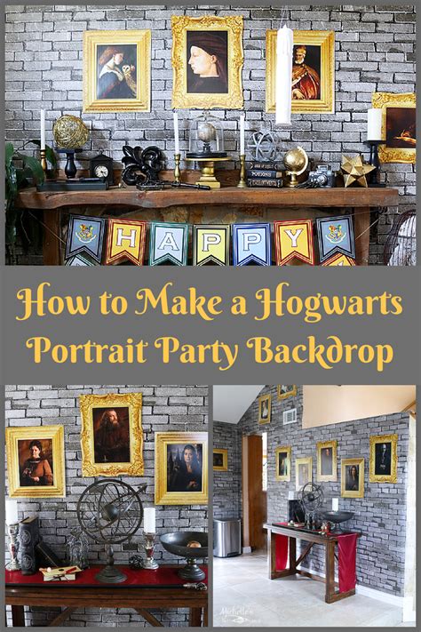 Hogwarts Inspired Diy Portrait Backdrop Whip It Up Wednesday