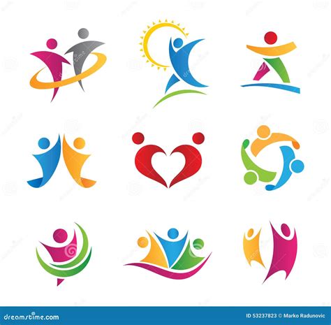 People In Action Logos And Icons Stock Illustration Illustration Of