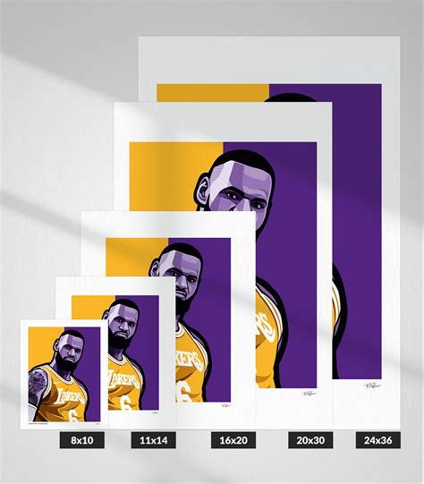 Lebron James Poster Los Angeles Lakers Basketball Art Print Lebron James