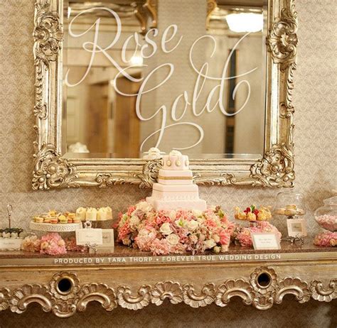 Rose Gold Dessert Table Rose Gold Wedding Pinterest
