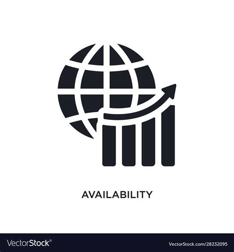 Black Availability Isolated Icon Simple Element Vector Image