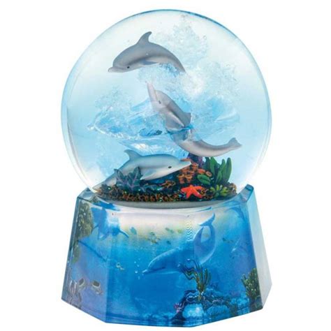 Dolphin Musical Animated Snow Globe The Music Box Company