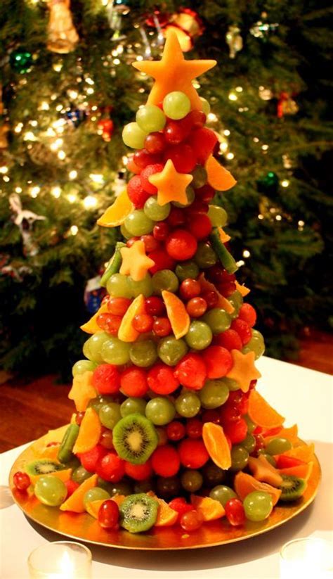 Festive Real Fruit Árvore De Natal De Frutas Aperitivos De Natal