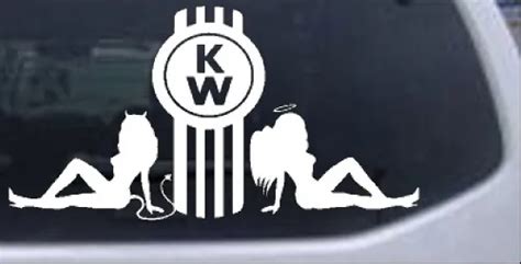 KENWORTH SEXY ANGEL And Devil Girls Car Truck Window Decal Sticker