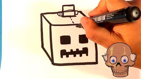 How to Draw Minecraft Pumpkin - Halloween Drawings | Minecraft pumpkin