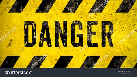 Danger Warning Sign Word Text Stencil Stock Photo Edit Now 1186344211