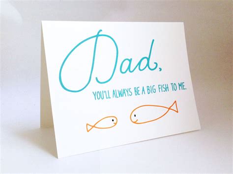 Dad Youll Always Be A Big Fish To Me Cute Fathers Day Card Or Dad