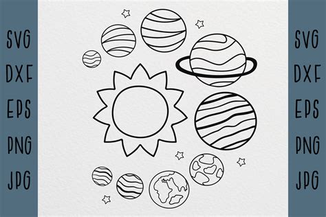 Solar System Svg Planets Svg Space Svg Graphic By Nataka Creative