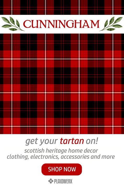 Clan Cunningham Tartan Collection In 2021 Tartan Red And Black Plaid