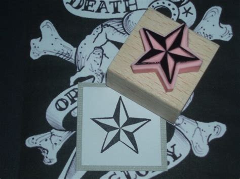 Items Similar To Nautical Star Hand Carved Rubber Stamp On Etsy