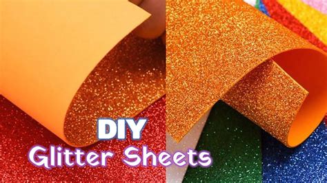 Diy Homemade Glitter Paper Sheet Homemade Glitter Cardstock Make