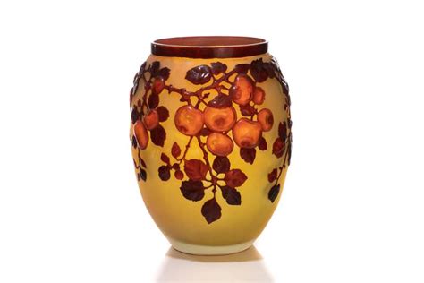 Galle French Cameo Blownout Glass Vase Mar 22 2022 A H Wilkens Auctions And Appraisals In