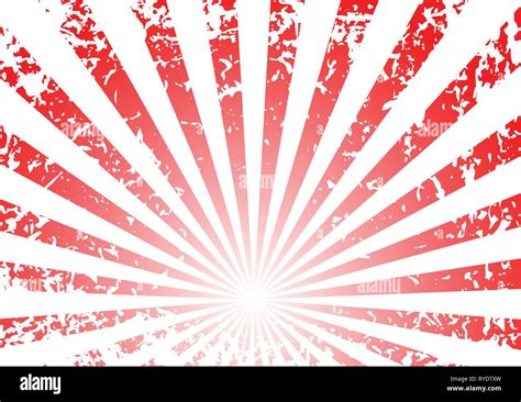 Grunge Sunrise Background White And Red Stripes Stock Vector Image