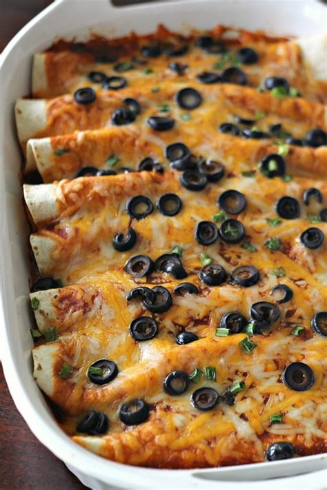 45 minutes prep + 30 minutes baking. Hearty Ground Beef Enchiladas - Six Sisters' Stuff