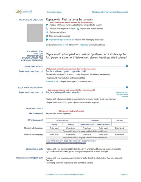 Open as template view source download pdf. Europass cv maken? Zo doe je dat! - CVmaker.nl