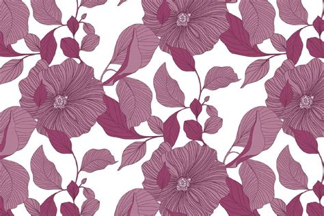 Wallflower Pattern A Liney Viney Floral Repeat Designed With