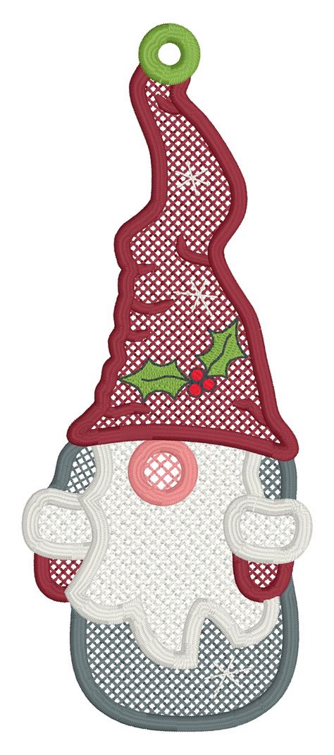 Gnome Fsl Machine Embroidery Design X Freestanding Lace Etsy