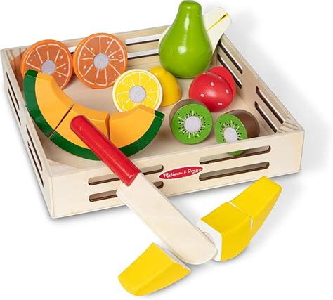 Melissa And Doug Cutting Fruit Set Wooden Play Food Kitchen