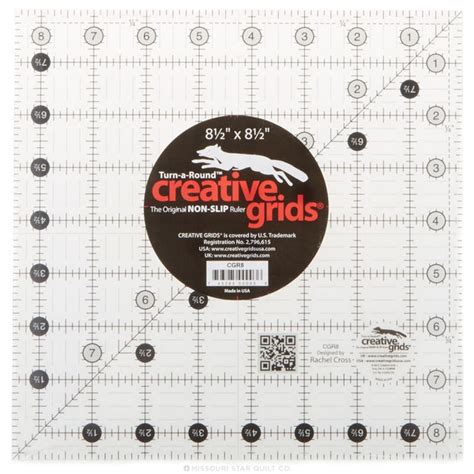 Creative Grids Quilting Ruler 8 12in Square