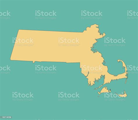 Map Of Massachusetts Stock Illustration Download Image Now Abstract