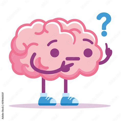 Isolated Brain Question Emoji Emotion Cute Icon Vector Vector De Stock