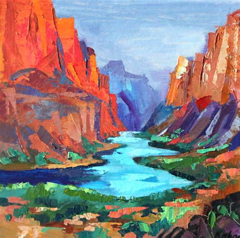 Grand Canyon Painting Oil Original Art National Park Painting Etsy