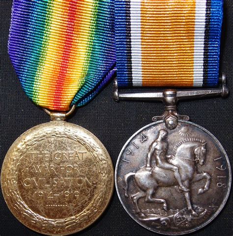 Ww1 British Army Medal Pair Group Medals Charles Gobey Jb Military