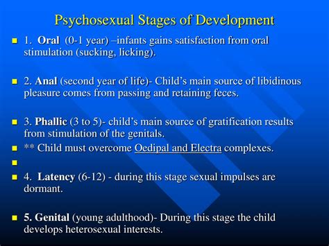 The Psychosexual Stages