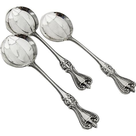 Old Colonial 3 Chocolate Spoons Sterling Silver Towle Silversmiths From