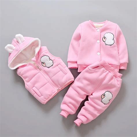 Cute Animal Kids Baby Girls Clothing Sets 3pcs 0 4 Years New Autumn